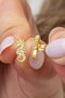 Heliophilia Silver Pendientes de Plata de Ley 925 con Baño de Oro y Circón